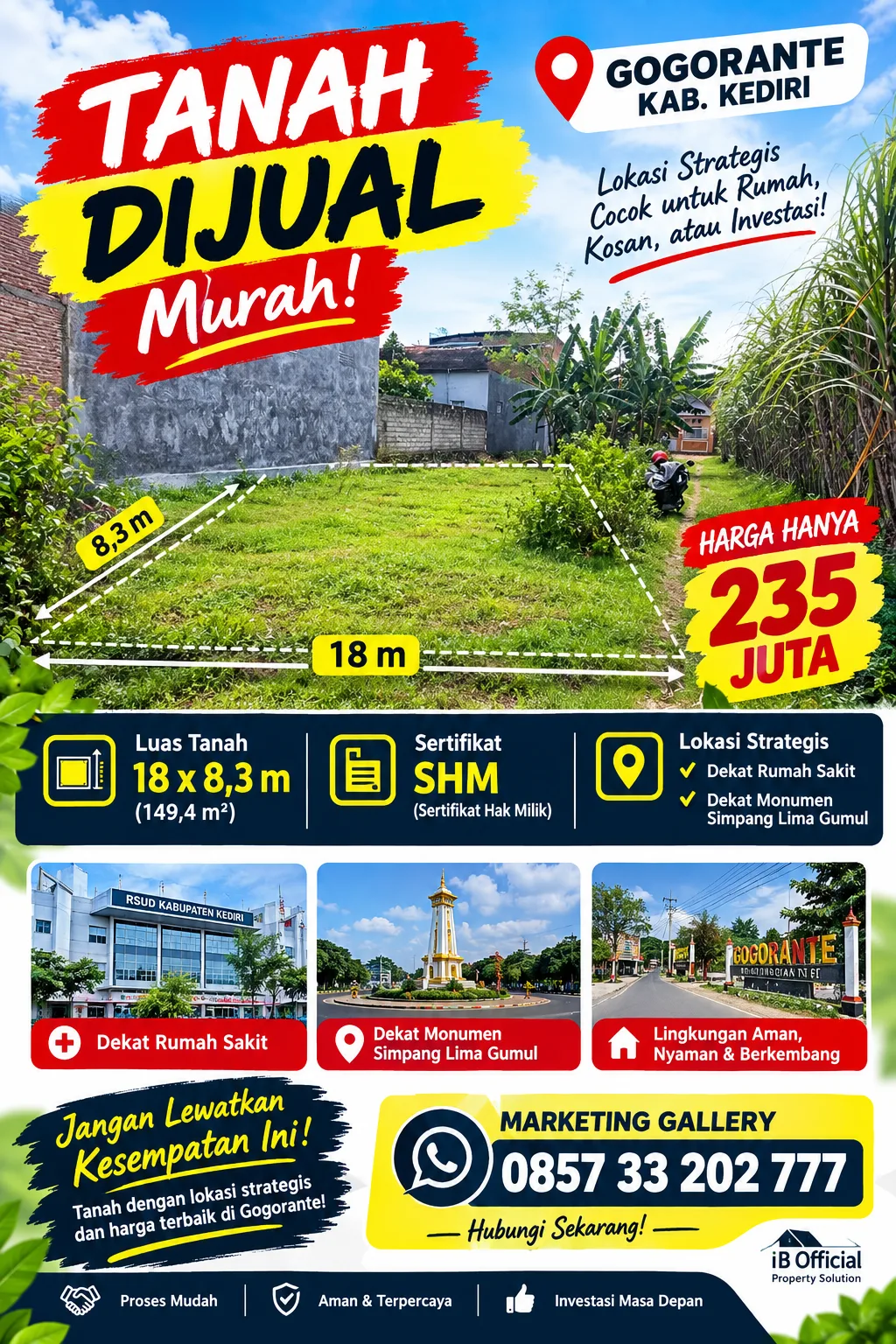 Tanah Murah di Kediri